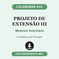 Projeto de Extensão III de Medicina Veterinária pronto para entregar