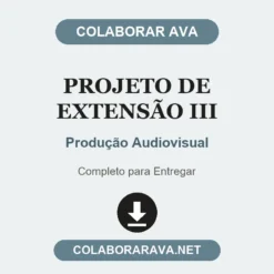 Projeto de Extensão III de Produção Audiovisual pronto para entregar