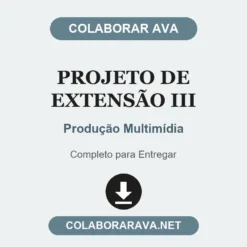 Projeto de Extensão III de Produção Multimídia pronto para entregar