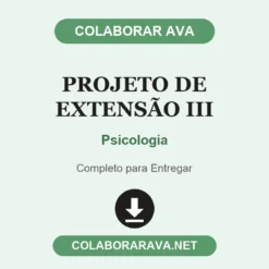 Projeto de Extensão III de Psicologia pronto para entregar
