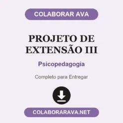 Projeto de Extensão III de Psicopedagogia pronto para entregar