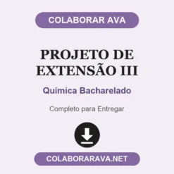 Projeto de Extensão III de Química Bacharelado pronto para entregar