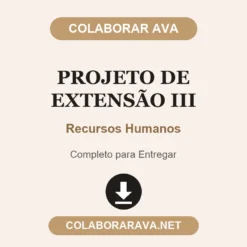 Projeto de Extensão III de Recursos Humanos pronto para entregar