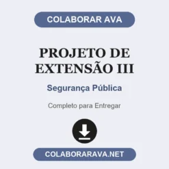 Projeto de Extensão III de Segurança Pública pronto para entregar