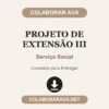 Projeto de Extensão III de Serviço Social pronto para entregar