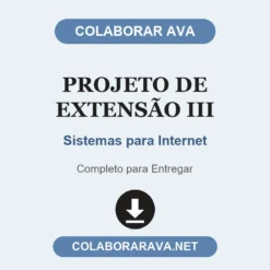 Projeto de Extensão III de Sistemas para Internet pronto para entregar