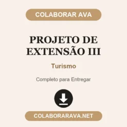 Projeto de Extensão III de Turismo pronto para entregar