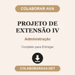 Projeto de Extensão IV de Administração pronto para entregar