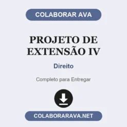 Projeto de Extensão IV de Direito pronto para entregar