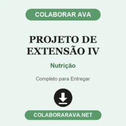 Projeto de Extensão IV de Nutrição pronto para entregar