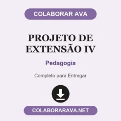 Projeto de Extensão IV de Pedagogia pronto para entregar