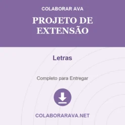 Projeto de Extensão de Letras pronto para download