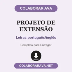 Projeto de Extensão de Letras português/inglês pronto para entregar