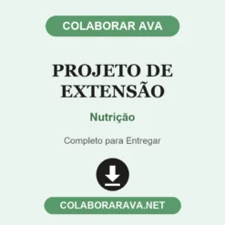 Projeto de Extensão de Nutrição pronto para entregar