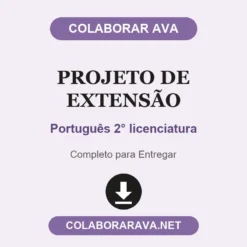 Projeto de Extensão de Português 2° licenciatura pronto para entregar