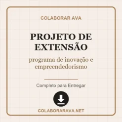 Projeto de Extensão de programa de inovação e empreendedorismo pronto para download