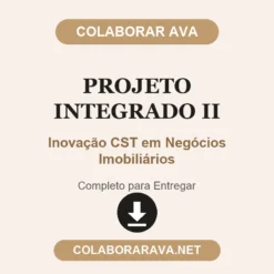 Projeto Integrado II de Inovação CST em Negócios Imobiliários pronto para entregar