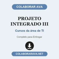 Projeto Integrado III de Cursos da área de TI pronto para entregar