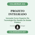 Projeto Integrado Inovação Curso Superior De Tecnologia Em Gestão De Saúde Pública