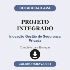 Projeto Integrado de Inovação Gestão de Segurança Privada pronto para entregar