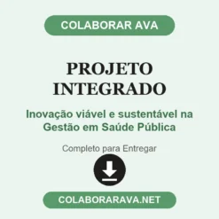 Projeto Integrado de Inovação viável e sustentável na Gestão em Saúde Pública pronto para entregar