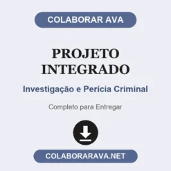 Projeto Integrado de Investigação e Perícia Criminal pronto para entregar