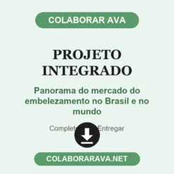 Projeto Integrado de Panorama do mercado do embelezamento no Brasil e no mundo pronto para entregar