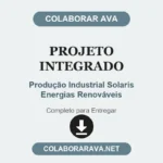 Projeto Integrado Produção Industrial Solaris Energias Renováveis