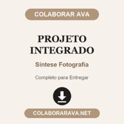 Projeto Integrado de Síntese Fotografia pronto para entregar