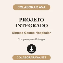 Projeto Integrado de Síntese Gestão Hospitalar pronto para entregar