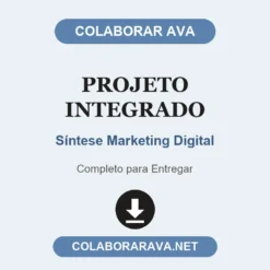 Projeto Integrado de Síntese Marketing Digital pronto para entregar