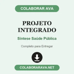 Projeto Integrado de Síntese Saúde Pública pronto para entregar