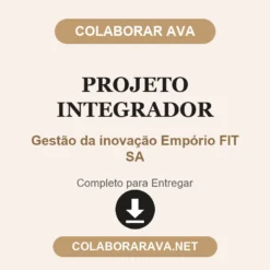 Projeto Integrador de Gestão da inovação Empório FIT SA pronto para entregar