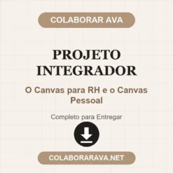 Projeto Integrador de O Canvas para RH e o Canvas Pessoal pronto para download